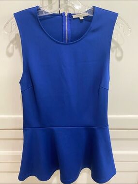 41 Hawthorn Sleeveless Peplum Top in Cobalt Blue